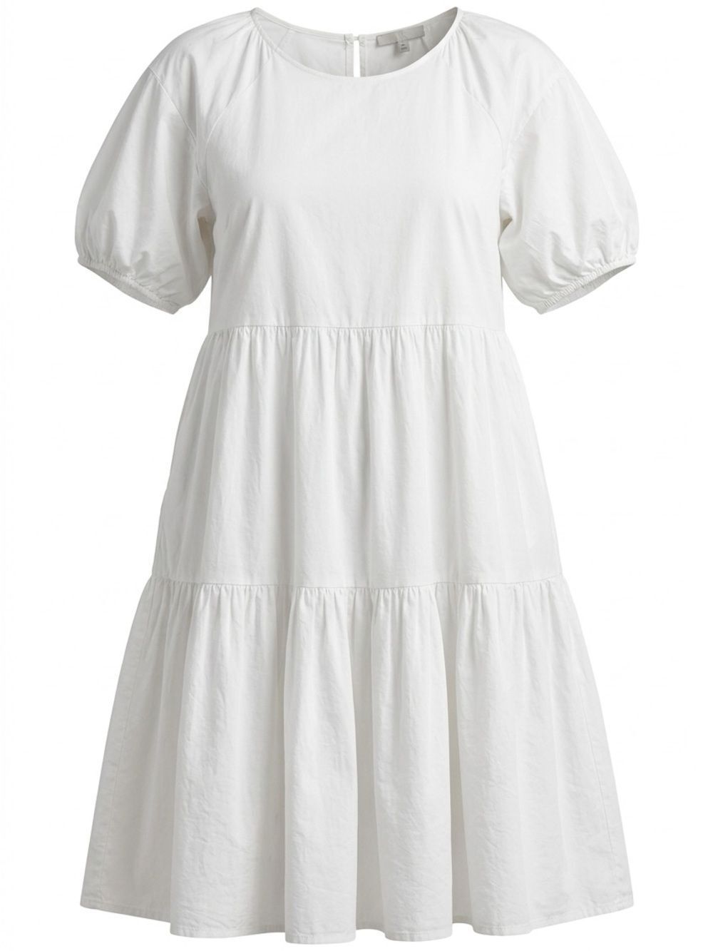 Everlane White Tiered Puff-Sleeve Maxi Dress Size 6 - Picture 3 of 7